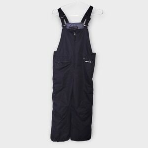 SKI GEAR Kids Sz M Snow Bibs Overalls‎ Black Youth Winter Skiing Snowboarding
